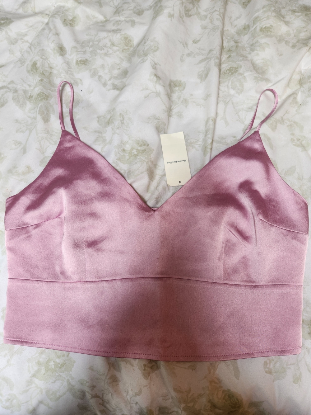 Abercrombie & Fitch Lilac Smocked Silky Top - Picture 2 of 5